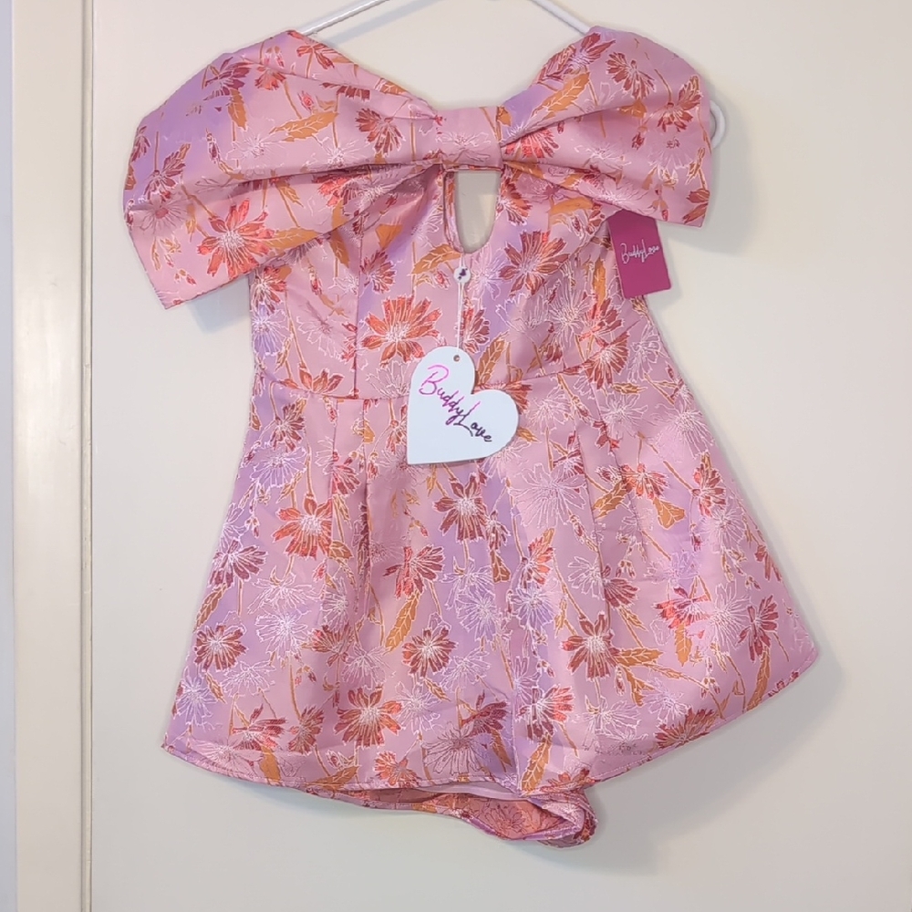 Pink Floral Women's Romper
